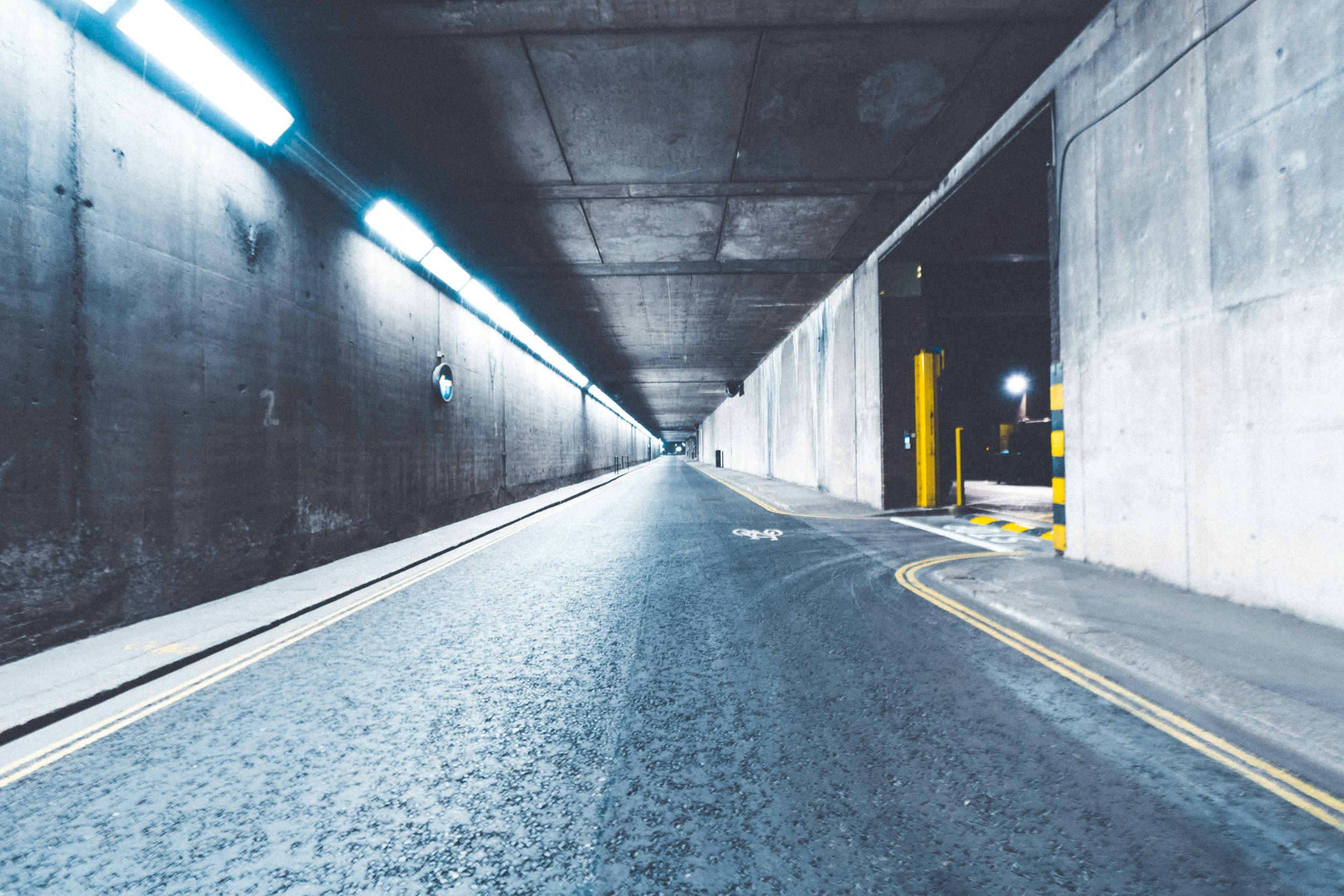 road under galvanized iron sheet